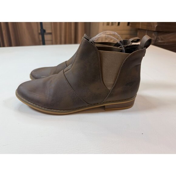 Rocket Dog Brown Faux Leather Ankle Boots booties Size US 10 low heel - Picture 10 of 10
